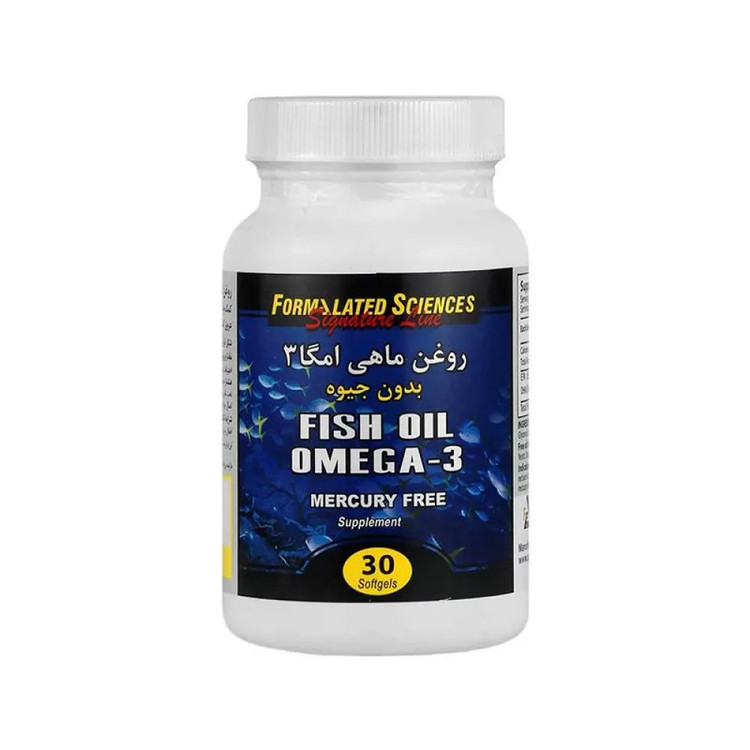 کپسول روغن ماهی امگا 3 فاقد جیوه فرمولیتد ساینسز بسته 30 عددی