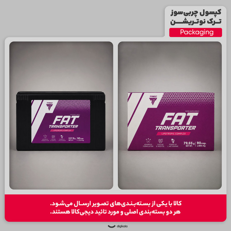 کپسول چربیسوز ترِک نوتریشن مدل Fat Transporter بسته 90 عددی